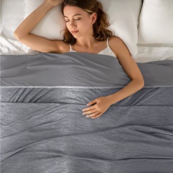 Topcee Cooling Blanket (90″x90″Queen Size) for Sweats Absorbs Heat to Keep Adult
