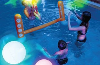 FLAMDYNO Pool Toys – 4 Pack Light Up Beach Balls for Kids w/ 8 Light Modes
