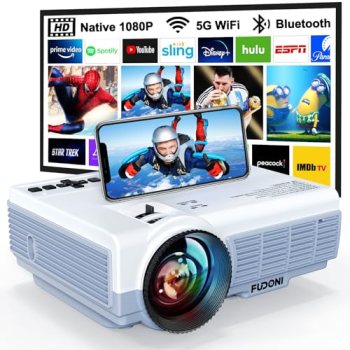 FUDONI Projector with 5G WiFi & Bluetooth