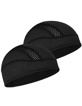 Skull Cap Helmet Liner Beanie, Cooling Mesh Cycling Running Hat for Men Women
