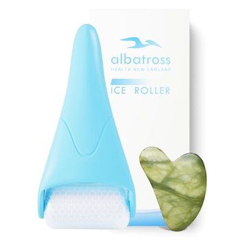 Ice Roller & Gua Sha Set, Skin Care for Face Wrinkles and Puffiness