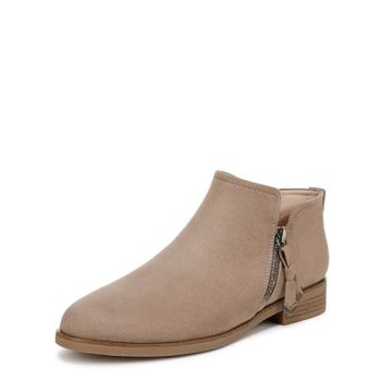 Dr. Scholl’s Shoes Women’s Astir Booties Ankle Boot, Woodsmoke Brown Fabric, 8.5