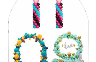 Decojoy Balloon Arch Stand, 7.5ft Large Round Backdrop Frame