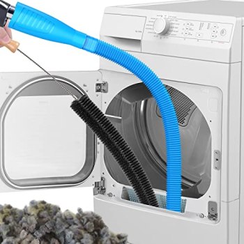 Sealegend 2 Pieces Dryer Vent Cleaner Kit and Flexible Dryer Lint Brush Vacuum H