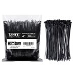 Zip Ties 4 inch (200 Pack), Small Zip Ties with 18 lb Tensile Strength