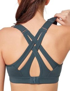 Yvette Sports Bra High Impact Adjustable Criss Cross Back