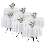 Fitable 6 Pack White Round Table Clothes