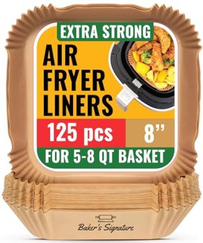 Air Fryer Paper Liners, 125Pcs Air Fryer Disposable Liners