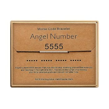 Monily Angel Number Bracelets for Women 5555 Morse Code Bracelets Numerology Jew