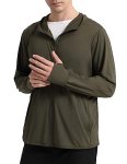 Locachy Men’s UPF 50+ Sun Protection Outdoor Lightweight Full Zip Hoodie Jacket