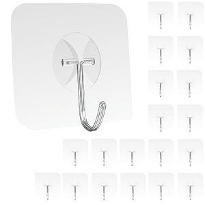Latoxcaa Heavy Duty Adhesive Wall Hooks – Strong & Transparent