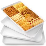 WOWBOX 4 pcs Serving Tray for Entertaining