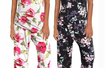 Ekouaer 2 Pack: Womens Pajamas Short Sleeve Sleepwear Tops and Capri Pants Pjs P
