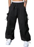 JMIERR Casual Lounge Baggy Streetwear Sweatpants Parachute Pants for Men Fasion
