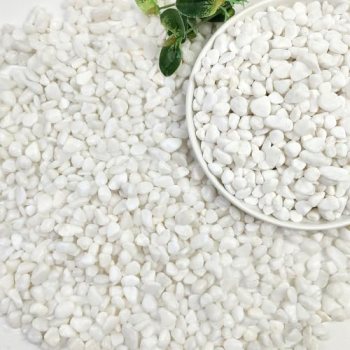 SHIZWU 5lbs White Pebbles for Indoor Plants
