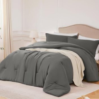 Quataly Queen Comforter Sets Grey