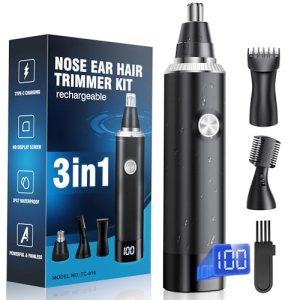 Nose Hair Trimmer for Men, 3-in-1 Professional Painless USB-C Rechargeable Eyebr