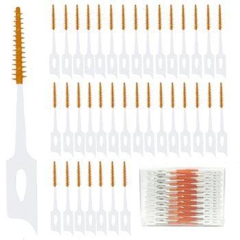 Maoerdental 300 Pieces Dual-Use Interdental Brushes Soft Silicone