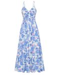 GRACE KARIN Sleeveless Long Dress for Women Tie Front V Neck Boho Beach Maxi Dre