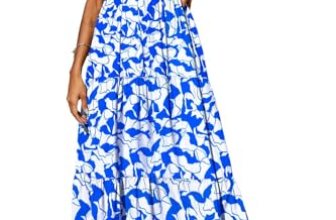 PRETTYGARDEN Maxi Dress for Women 2025 Spring Casual Spaghetti Strap Floral Sund
