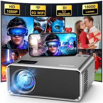 FUDONI Projector with WiFi and Bluetooth 4K Supported