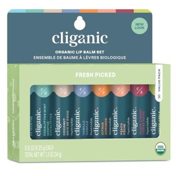 Cliganic Organic Lip Balm Set (Fresh Picked