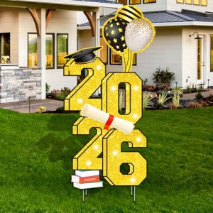 2026 Graduation Decorations – 3.5FT Large Class 2026 Graduation Yard Sign Yard D