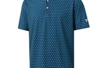 M MAELREG Mens Golf Shirt Short Sleeve Dry Fit Print Moisture Wicking Performanc