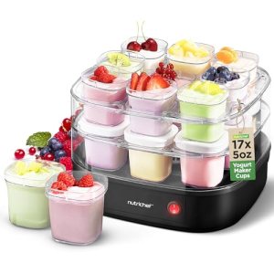 Nutrichef 17 Cup Automatic Yogurt Maker | Includes 17