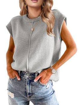 Seiciviy Womens 2026 Summer Tops Western Boho Sweater Vest Fashion Trendy Casual