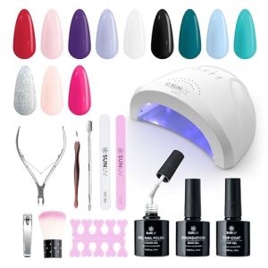 SUNUV Gel Nail Polish Kit with UV Light