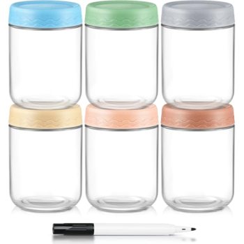 DRKIO 16 Oz Overnight Oats Containers with Lids