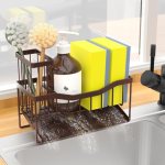Fssvcd Maifan Sink Caddy Sponge Holder for Kitchen with Brush Holder and Stainle