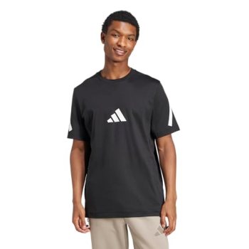 Adidas Men’s Z.N.E. Sportswear T-Shirt, Black/White, X-Large