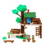 SainSmart Jr. 2-Tier Wooden Tree House Building Set – Educational Gift for Kids