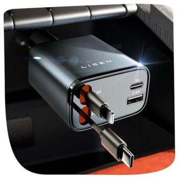 LISEN Retractable Car Charger, Gifts for Mothers Day