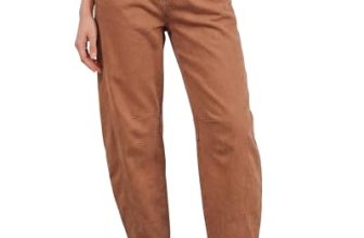 GRAPENT Barrel Jeans for Women Balloon Wide Leg Cropped Trendy Jeans Boyfriend H