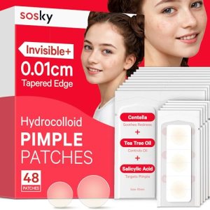 Sosky Pimple Patches for Face, Invisible Hydrocolloid Acne Patches