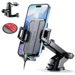 SUUSON Upgraded 3-in-1 Car Phone Holder Mount [Powerful Suction] Phone Mount for