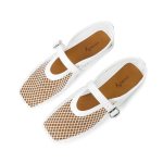 vivianly Mesh Ballet Flats Shoes for Women Flats Comfortable Dressy Square Toe M