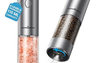 ThermoMaven Upgraded Larger Capacity Electric Salt and Pepper Grinder Set
