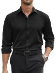 COOFANDY Mens Dress Shirts Wrinkle Free Long Sleeve Button Down Shirt Formal Bus