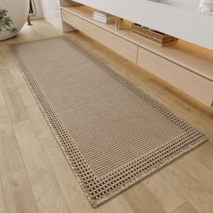 RESARE Waffle Bathroom Runner Rugs