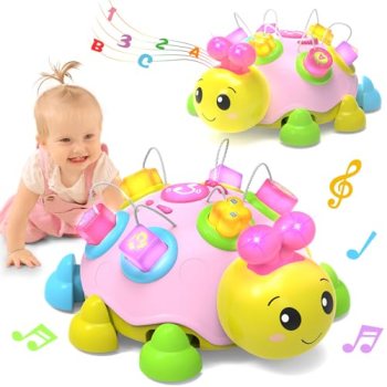Holaxander Baby Musical Ladybug Crawling Toys