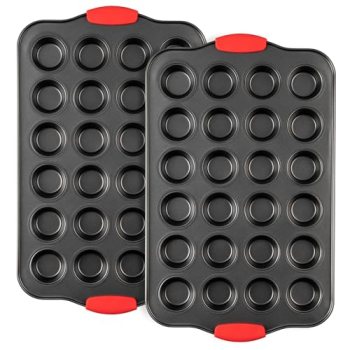 Tiawudi Mini Muffin Pan, 24 Cavity Cupcake Pan