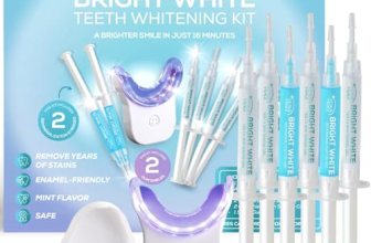 Venus Visage LED Teeth Whitening Kit with 4X 35% Carbamide Peroxide Teeth Whiten
