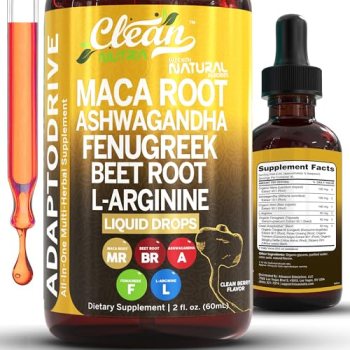 Clean Nutra Organic Maca Root Liquid Drops with Ashwagandha