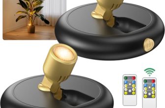 Ler0ktr Rechargeable Battery LED Spotlight Indoor: Wireless Mini Art Accent Spot