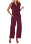 KIRUNDO Two Piece Outfits for Women Summer Sets 2026 Trendy Button Crop Vest Wid