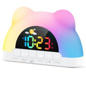 Azyh Alarm Clock for Kids, Ok to Wake Clock with Green Light Red Light